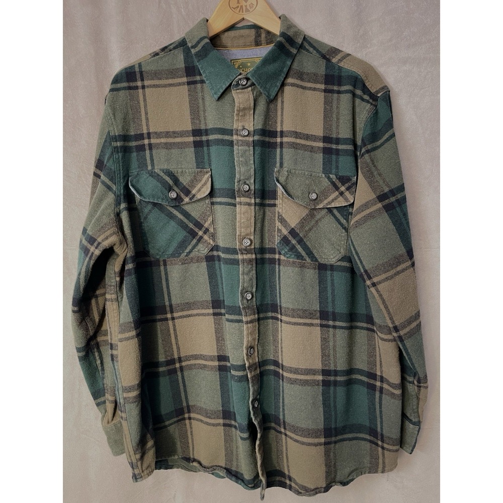 Anchorage Expedition Brand Flannel Plaid Green Heavy Quality Men's Size XXL